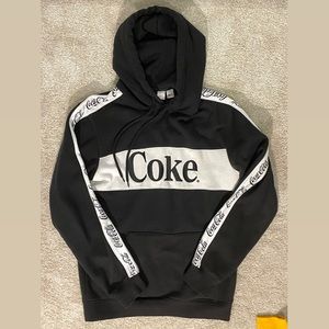 H&M men’s XS Coca Cola black drawstring hoodie